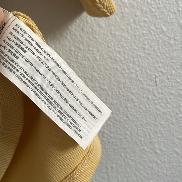 Abercrombie & Fitch 3/4 Sleeve Mustard Yellow T-Shirt Size L - Picture 5 of 5